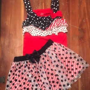 Little girls 4th of July outfit